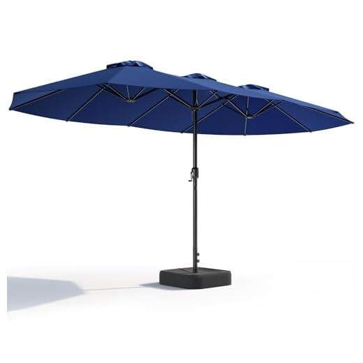 FurniEdge 15FT Double-Sided Patio Umbrella