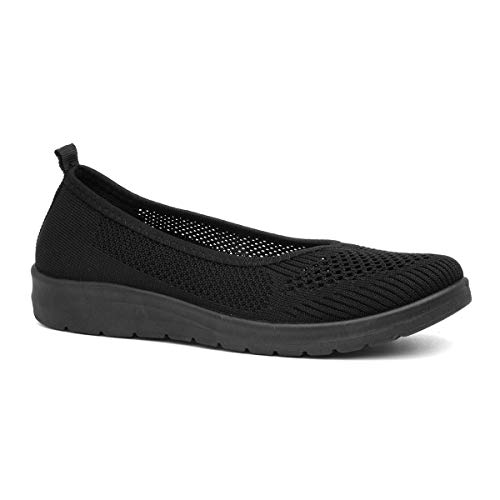 SOFT-LITES. Softlites Womens Black Slip On Ballerina - Size 8 UK - Black - Image 8