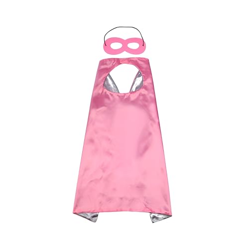 Proumhang Conjunto de Capa e Máscara Halloween Natal Carnaval Dia das Crianças Festa de Aniversário Cosplay Traje de Super-herói Para Crianças de 1-9 anos Rosa