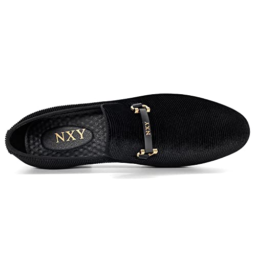 CMM Men's Loafers Velvet Slip on Smoking Slipper Fashion Wedding Shoes3