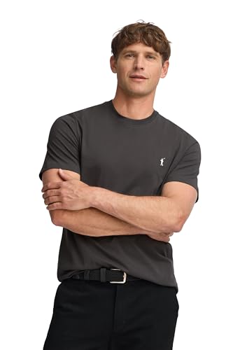 Polo Club Maglietta Basic Asfalto Cotone con Logo Ricamato Uomo - T-Shirt for Men