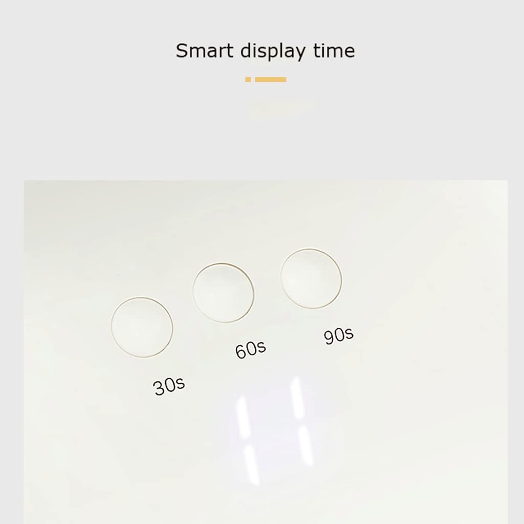 Nagellampe UV-LED. Nagellampe 48W Infrarotinduktionsnagellicht LCD Display Nageltrockner hochwertige kleine quadratische Lampe Spezial for Nagel-Salon Schnelles Trocknen (Color : White)