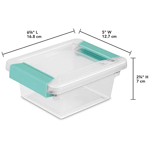 Sterilite Miniature Clip Storage Box W/Latch Lid, 6 Pack, & Medium Clip Storage Box W/Latch Lid, 4 Pack For Home, Office, And Workspace Organization #TOP5