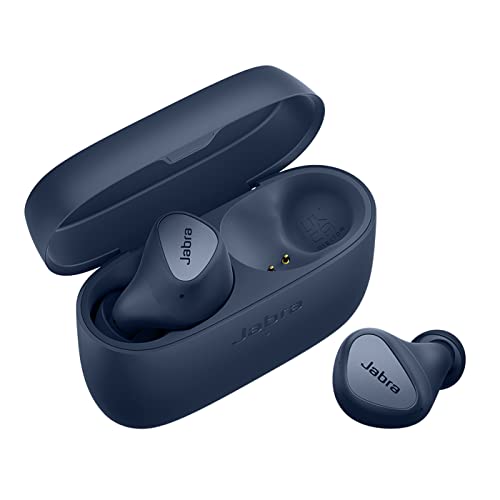 Jabra Elite 4 Wireless Earbuds, Active Noise Cancelling, Comfortable Bluetooth Earphones with Spotify Tap Playback, Google Fast Pair, Microsoft Swift Pair and Dual Pairing – Navy