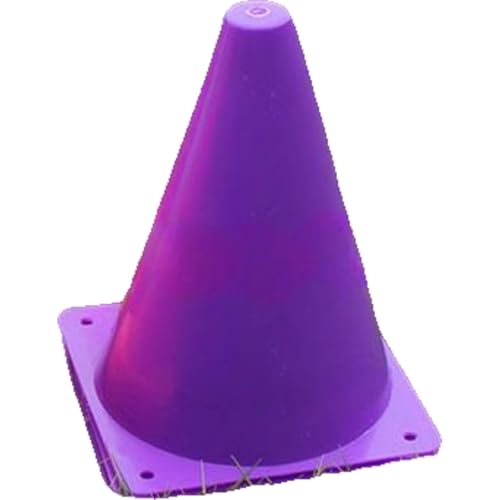 Plus Nao(プラスナオ) カラーコーン 5本セット 18cm マーカーコーン 三角コーン 三角ポール ミニ サッカー フットサル バスケットボール 陸 5本セット パープル