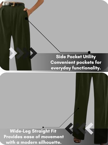Image of GRECIILOOKS Trousers for Woman | Womens High Rise High Waist Flared Korean Style | Formal Pant for Women Office Wear| Track Pants for Womans Elegant for College & Events (Available in Plus Size)