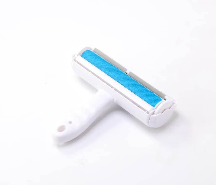 Pet Hair Remover - Down Rollers for pet Hair - Self-Cleaning Dog and cat Hair Remover - Removes Dog and cat Hair from Furniture, Carpets, Bedding, Clothing, etc (Blue)