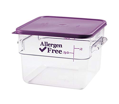 Cambro 12SFSCW441 12QT Allergen-Free Clear Graduated Camsquare