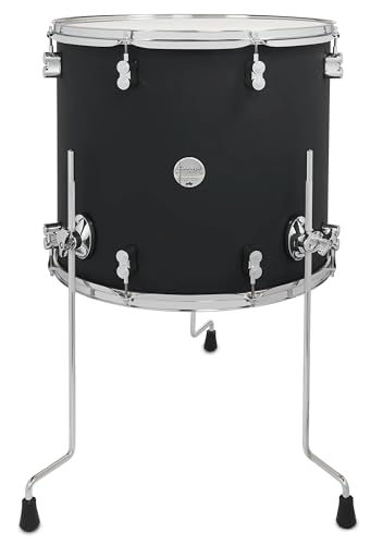 Tom basse en érable 18x16 Pacific Drums Concept Maple Satin Black pour batteur