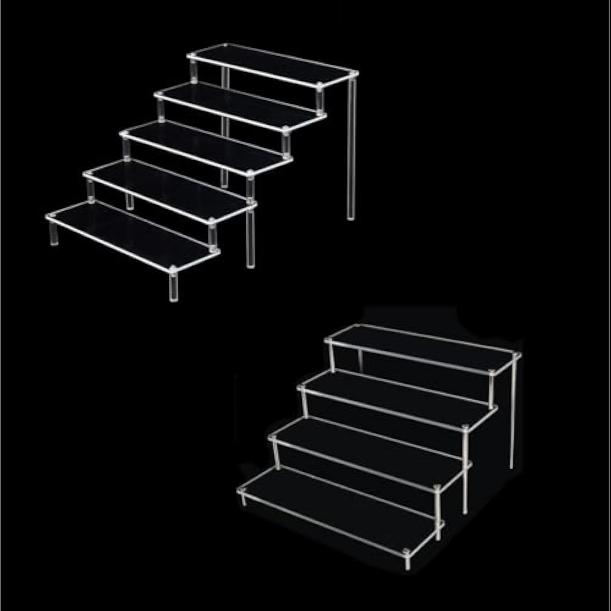 Pack of 2 Tier Acrylic Rack Perfume Makeup Organizer