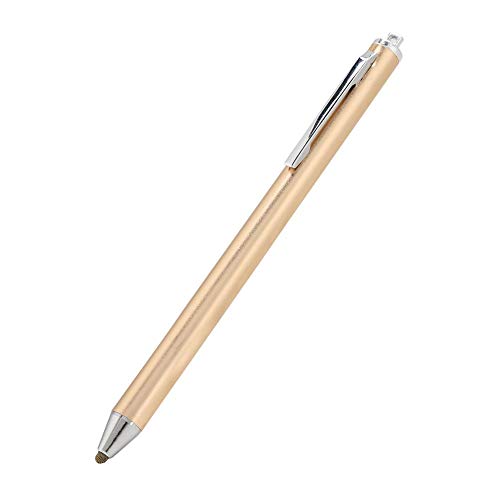 Stylet à tête en tissu pour écran tactile, universel, portable pour smartphones et tablettes, stylet de remplacement, stylet capacitif professionnel, dessin graphique (doré)