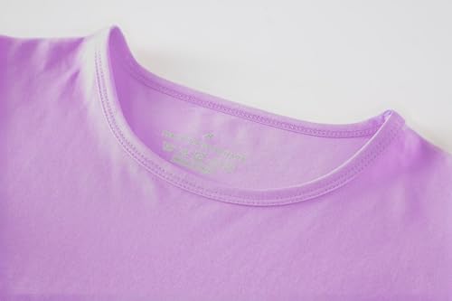 Image of Huata Girls Short Puff Sleeve Tee Basic T-Shirt 2 Packs Crewneck