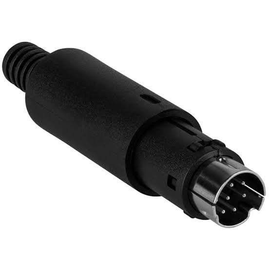 Male 8-Pin Mini DIN Male Connector, Black used for PLC and controllers-image-2