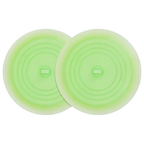 tifanso Silicone Tub Stopper Recyclable Bathtub Drain Stopper Upgraded Drain Plug Cover for Bathrooms and Laundries Kitchen Universal Use 6 inches (Jelly Green)