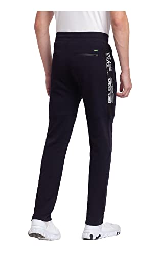 Image of Spykar Men's Mid Rise Cotton Slim Fit Trackpants