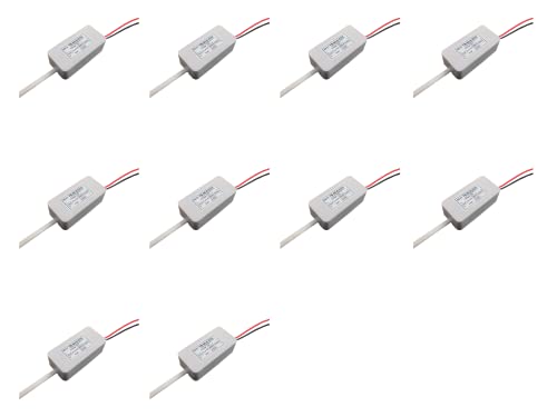 Image of TECHNOBEAM 8W To 22W-300mA BIS Certified Non-Isolated Driver, Universal & Multipurpose LED Panel Driver for Surface Panel and Down Light (Red & Black Wire at Output, Pack of 10)