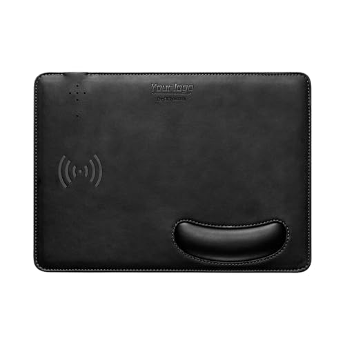 Chargeur de tapis de souris 15W induction et confort ergonomique en cuir PU