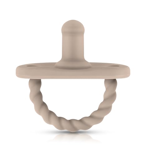 Image of Sweetie Silicone Pacifiers for Newborn Pacifier Soother Baby Pacifier Soft Silicone Certified BPA Free Set of 2 (Light Brown)