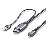 NEXHYPE HDMI to Type-C Female Cable 1.64Ft 4K@60Hz, Unidirectional HD HDMI to Type-C, Hdmi to USB-C Adapter Suitable for Portable Monitor, Laptop Wired Projector, Xreal Air AR, Rokid AR