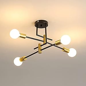 DAXGD Vintage plafondlamp industriële plafondlamp E27 diameter 70 cm voor slaapkamer, keuken, hal, moderne led…