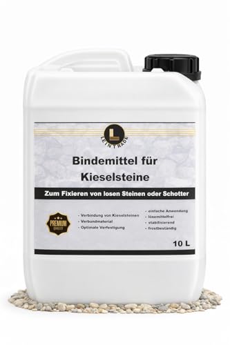Leintrade Kiesbinder 10 L Kiesverfestiger & Kieskleber für Gartenwege Splitt und Schotter wasserdurchlässiger Splittbinder für stabile Kiesflächen einfache Anwendung mit Spritze oder Gießkanne