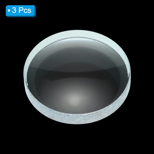 Image of PATIKIL 4 inch (100mm) Focal Length Double Concave Lens, 3 Pack 50mm Diameter 8mm Height Glass Optically Polished Round Edges Lens for Physics Experiment, Clear
