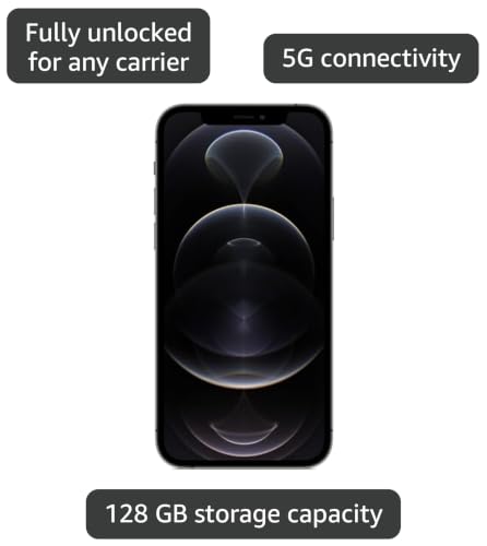 Image of Apple iPhone 12 Pro, 256GB, Graphite - T-Mobile (Renewed)