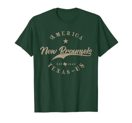 New Braunfels TX | Texas T-Shirt, Men, Dark Green, XX-Large