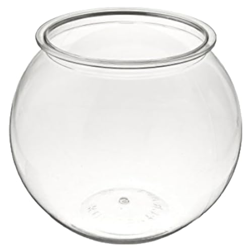Image of Koller Products 1-Gallon Plastic Round Fish Bowl, Hospital Fish Tank for Betta Guppy Tetra Zebrafish Shrimp, Temporary Tank for Fry, Isolation, Fish Breeding, Classroom Education and Decoration