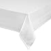 Produktbild texpot Damast Tischdecke 80 x 80 cm weiß mit Atlaskante bei 95°C waschbar 100% Baumwolle hochwertige Vollzwirnqualität