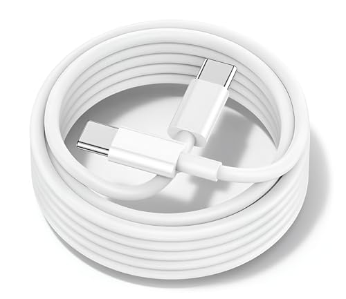 Image of 60W Fast Charger Cable for Iphone 15 /15 Plus /15 Pro Max, MacBook, Samsung S24 ultra /S24 Plus /S23 Ultra /S22 /S23 Fe 5G,S21 fe, Nothing phone 2a /2 /2a Plus, Galaxy Tab /Pad, USB C 60 w Charging Cord, White