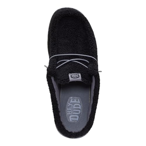 HEYDUDE Wally Slip Sherpa Black Size 15, Mens Shoes, Slip-on Mules, Comfortable & Light-Weight3