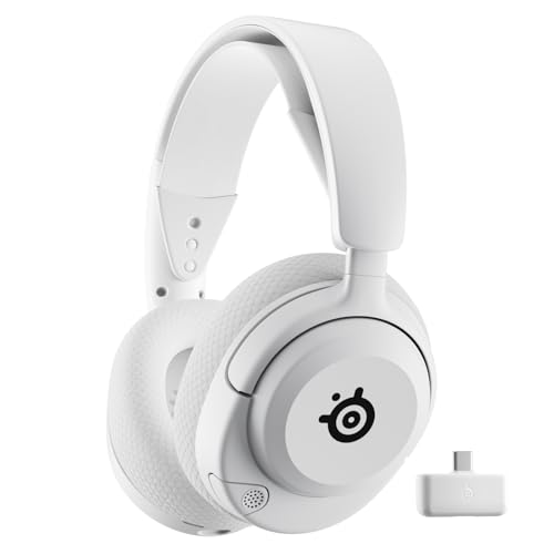 SteelSeries Arctis Nova 5P Blanco Cascos PS5 Inalámbricos – PS5, PC, Switch 2, móvil – Controladores magnéticos de neodimio – Más de 100 preajustes – Batería de 60 horas – 2,4 GHz o BT – Micro Gen2.X