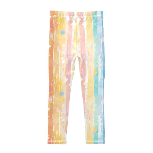 KLL Glitter Rainbow Pride Toddler Baby Girl Basic Leggings Casual Full Length Pants Gym2