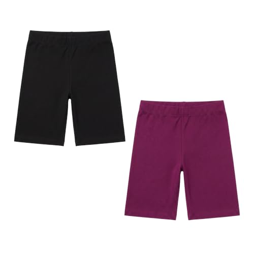 Image of Joe & Joe Shorts for Girls Premium Cotton Lycra Cycling Shorts - Pack of 2 | Inner Shorts for Yoga & Sports & School Uniform.
