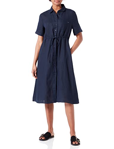 Tommy Hilfiger Damen Kleid Sommerkleid, Blau (Desert Sky), 40