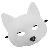Beaupretty Fuchs- Maske kostüm halloween damen halloween masken damen kostüm katzenmaske tier rollenspielmaske Tiermaske verkleiden White