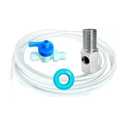 DOC RO? Brass Inlet Valve With Brass Nipple & Plastic On/Off Diverter Valve For 1/4 Inch RO ALL Tubing (Set Of 1)