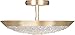 Fine Art Lamps 880040-1ST Arctic Halo Flush Mount, 3-Light 180 Total Watts, Gold