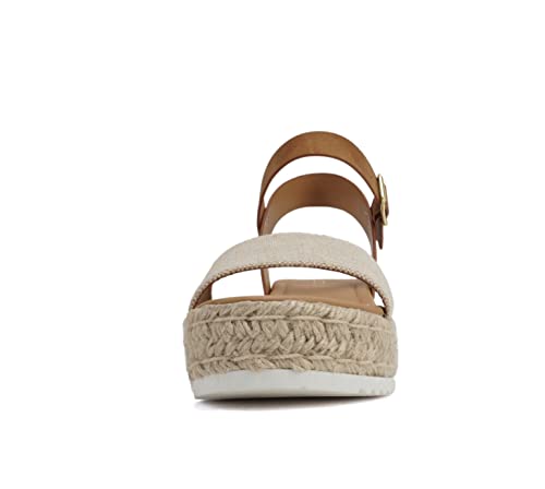 Image of Soda CLIP ~ Women Open Toe Ankle Strap Platform Espadrille Sandal