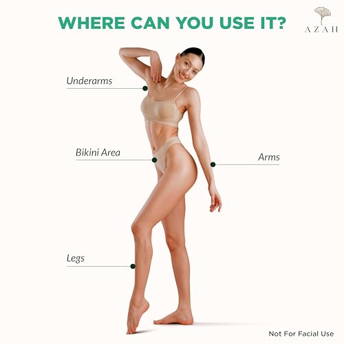 Image of Azah Bikini Wax Powder for Women [60gm x 2]| Painless Hair Removal in 8-10 Mins | Natural Wax Powder with Turmeric, ROse & Papaya | No Chemicals, No Irritation & Rashes, Ideal for Bikini, Legs & Underarms
