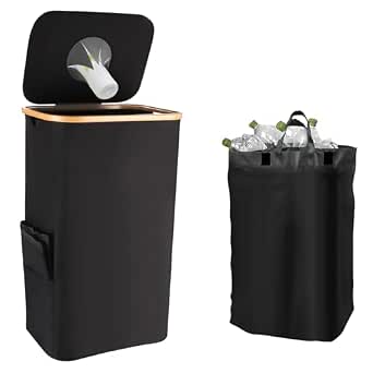 Ruaizel 105L Indoor Recycling Bin with Lid and Inner Bag