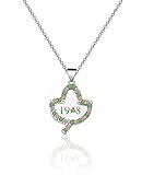 Scwasen Greek Sorority Paraphernalia Gifts for Women Pink and Green Jewelry Leaf Necklace Greek Graduation Gift (Leaf necklace)