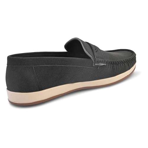Image of Centrino Suede Loafers for Men | Shoes for Man Stylish | Casual Lightweight Slip-On | Cushioned Insole | Comfortable Moccasin Hand-Stitched Design | Mens Loafer Shoes Slip On for Man (9568)