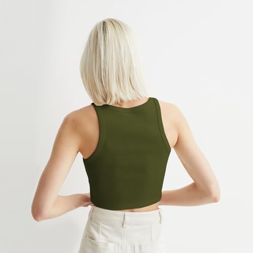 Image of KERI PERRY Tops for Women Crop Top for Women's Tank Activewear Tee Sports Western Casual Cotton Camisole Pack of 3 Combo