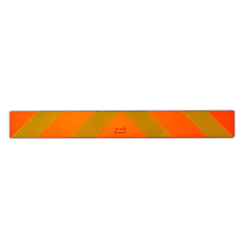 Pannello Posteriore Rifrangente Per Trattori ECE 70.01, 1130x132 Mm, Alluminio, Giallo/Rosso, Con Comando Macchina - 2