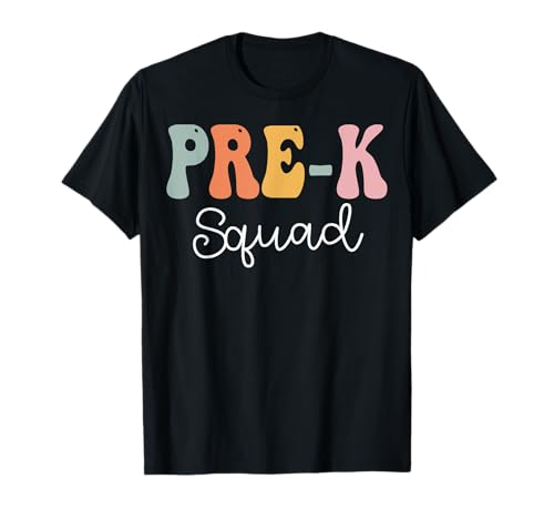 Pré-maternelle Squad Retro Groovy Vintage Happy First Day Of School T-Shirt