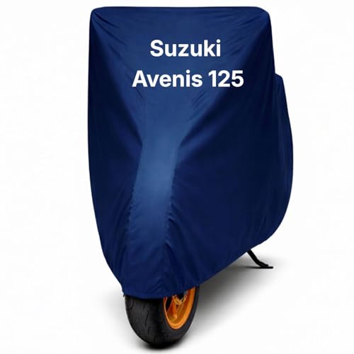 Image of Scooty Body Cover for Suzuki Avenis 125 Waterproof & Dustproof Scooter Cover UV Resistant, Heat Resistant & All Weather Protection Heavy Duty Triple Stitched Two Wheeler Cover (Blue)