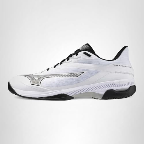 Mizuno Wave Exceed Court AC Men’s Racquet Sports Shoes – White/Black – US Size 11 angle 7
