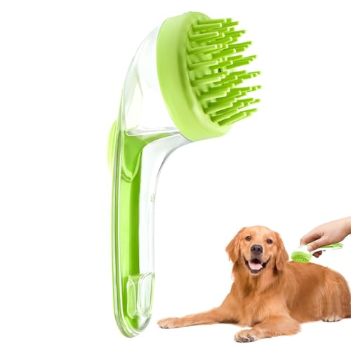 Spazzola da Bagno per Animali Domestici - Pennello con Dispenser per Shampoo, Ideale per Cane e Gatto a Pelo Corto o Medio